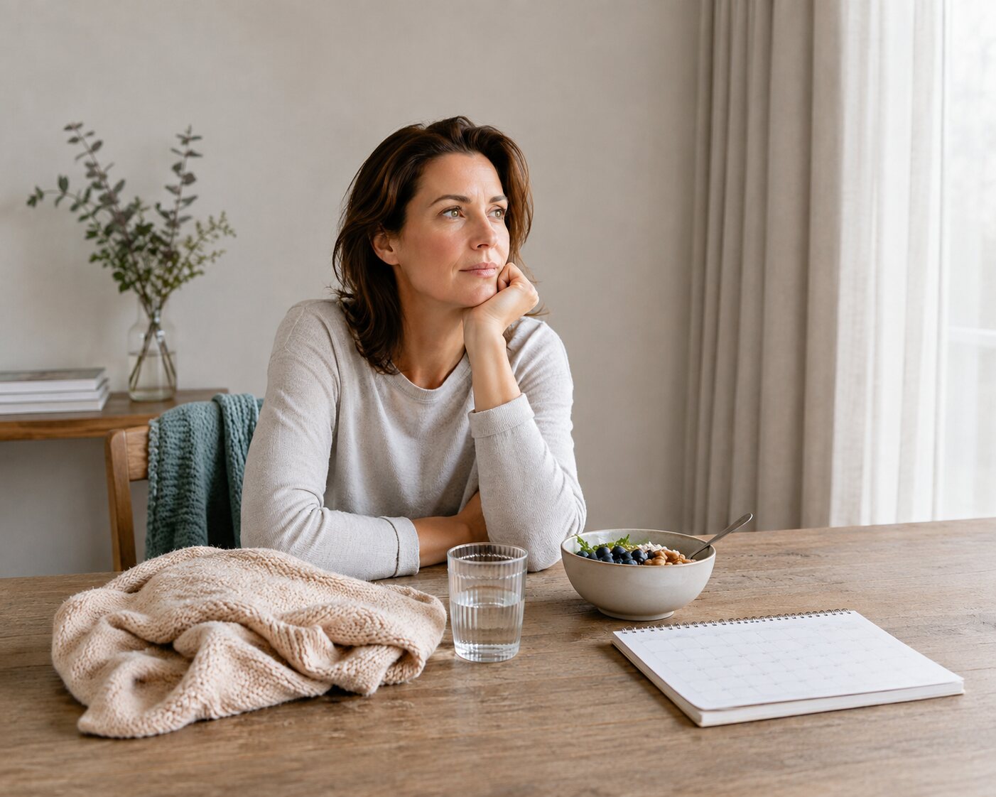 Vrouw tijdens herstel na ziekte, stress of hormonale verandering